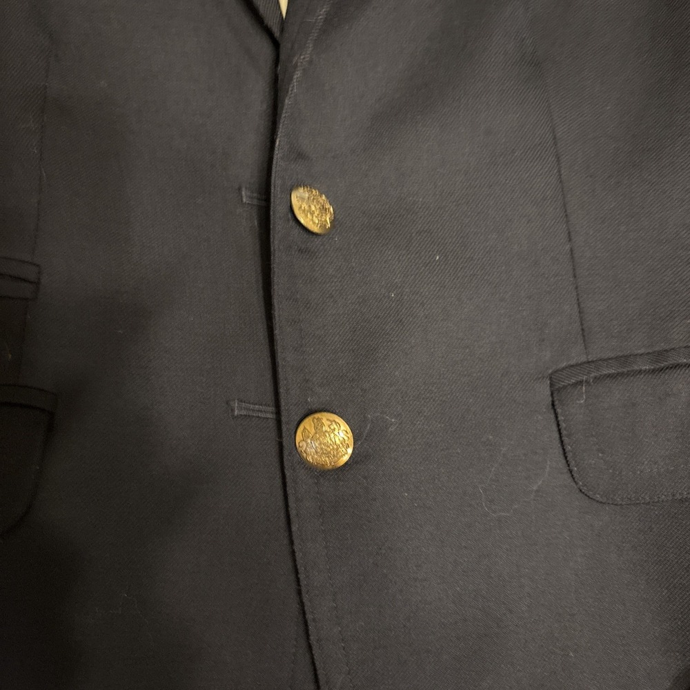 J Crew Original Schoolboy Blazer Womens Preppy Gold Button Wool Size 4 Navy - Picture 3 of 8